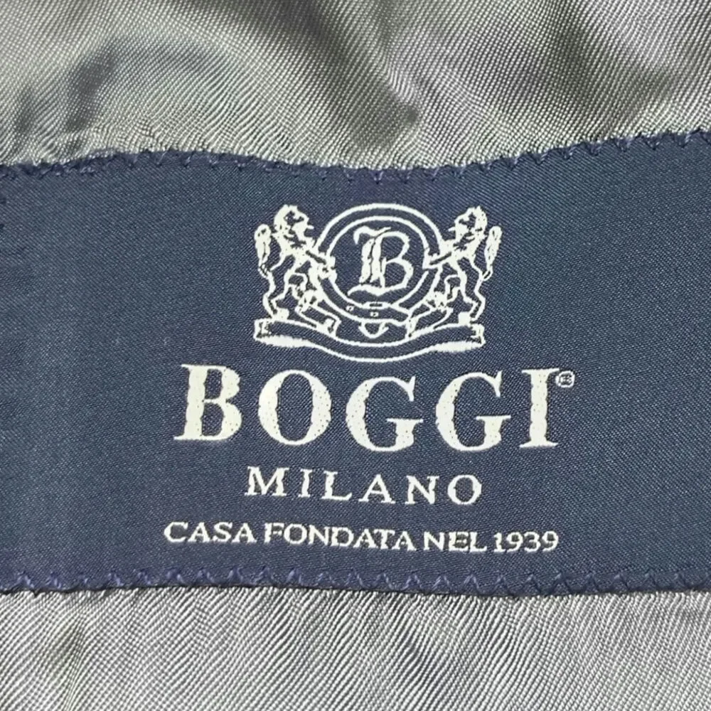 Boggi Milano Pure Virgin Wool Blazer US 42R EU 52R Gray 3 Zip Removable Inset